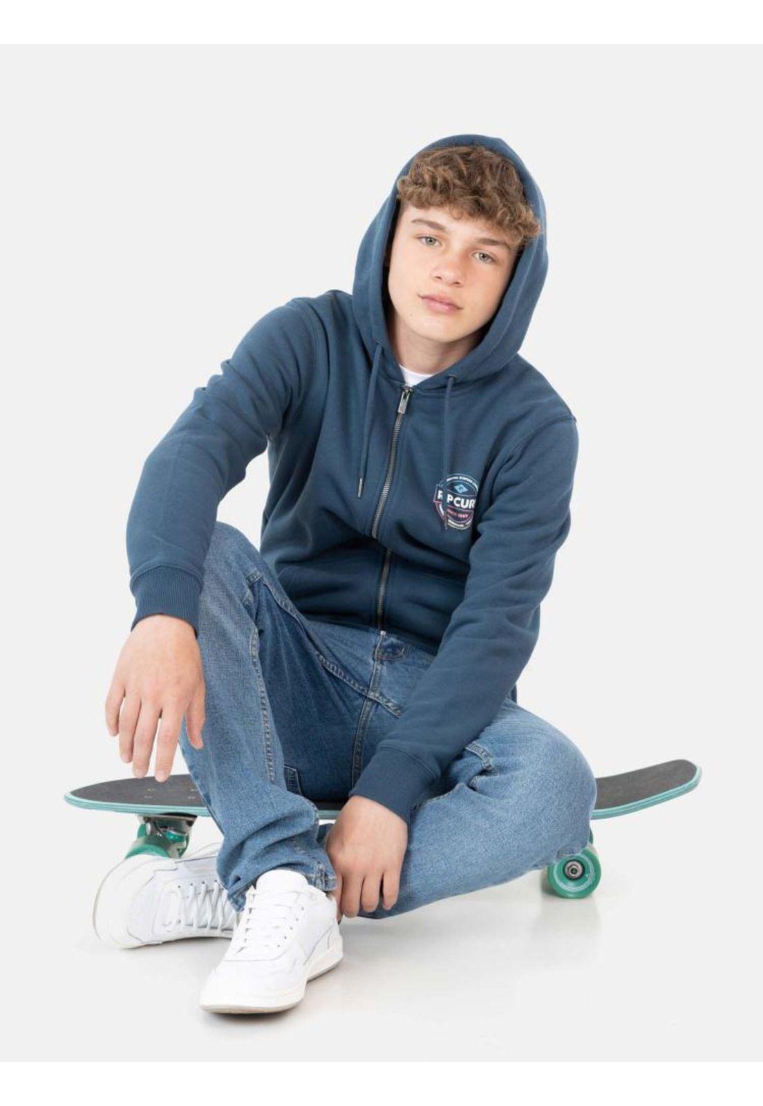 Poleron The Original Tht Full Zip Marino Infantil Rip Curl-3