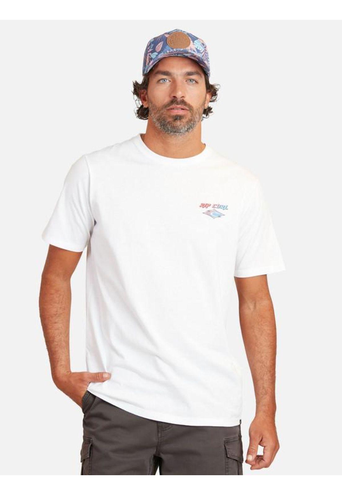 Polera M/C Surf Diamond Blanco Hombre Ripcurl-0