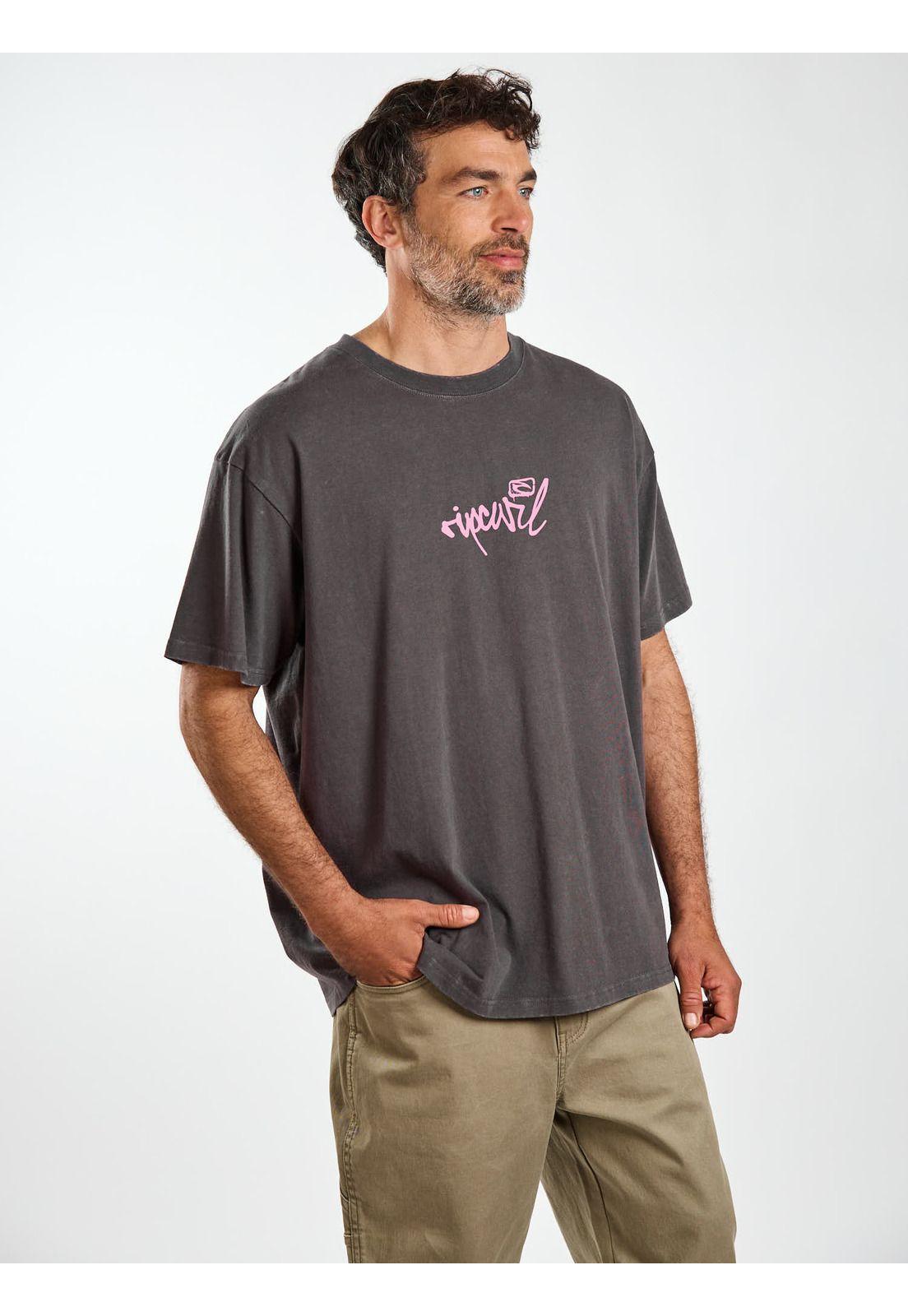 Polera MC Oversize Escape Gris Hombre Rip Curl-0