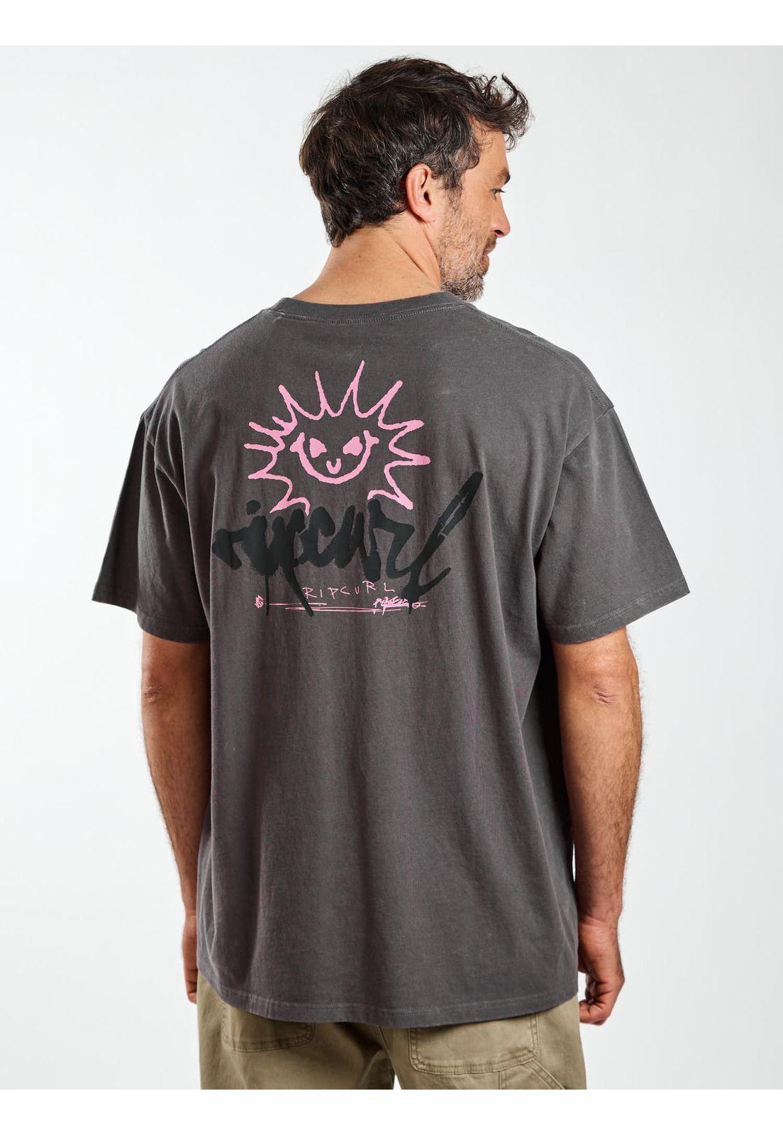Polera MC Oversize Escape Gris Hombre Rip Curl-3