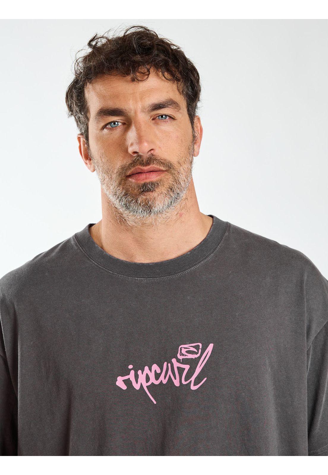 Polera MC Oversize Escape Gris Hombre Rip Curl-6