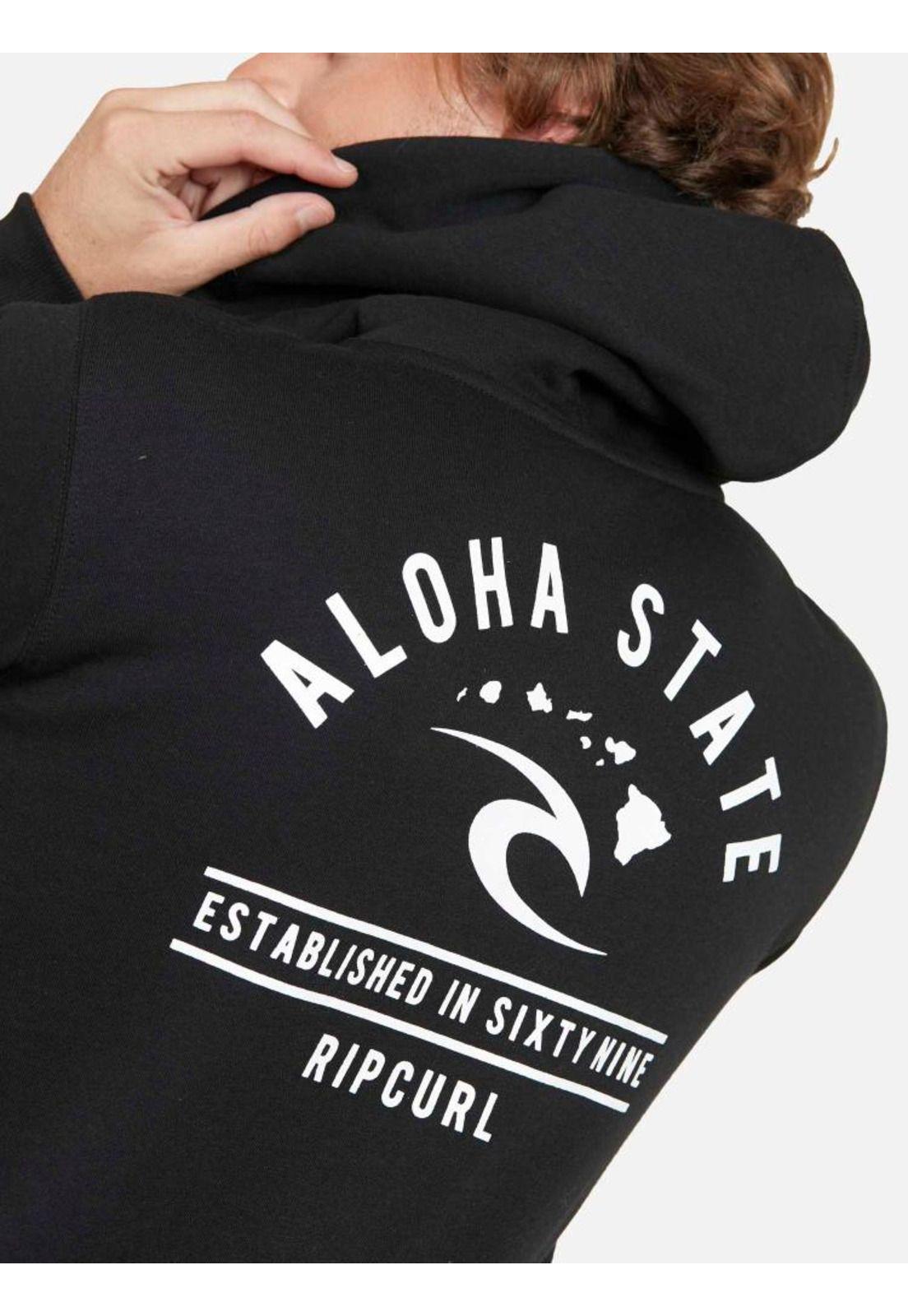 Poleron RC ALOHA STATE Hombre Negro Rip Curl-4
