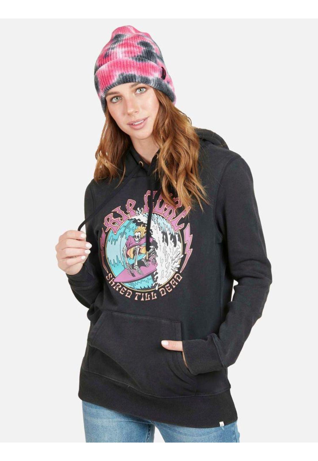 Poleron ORIGINAL SKELETON Mujer Negro Rip Curl-0