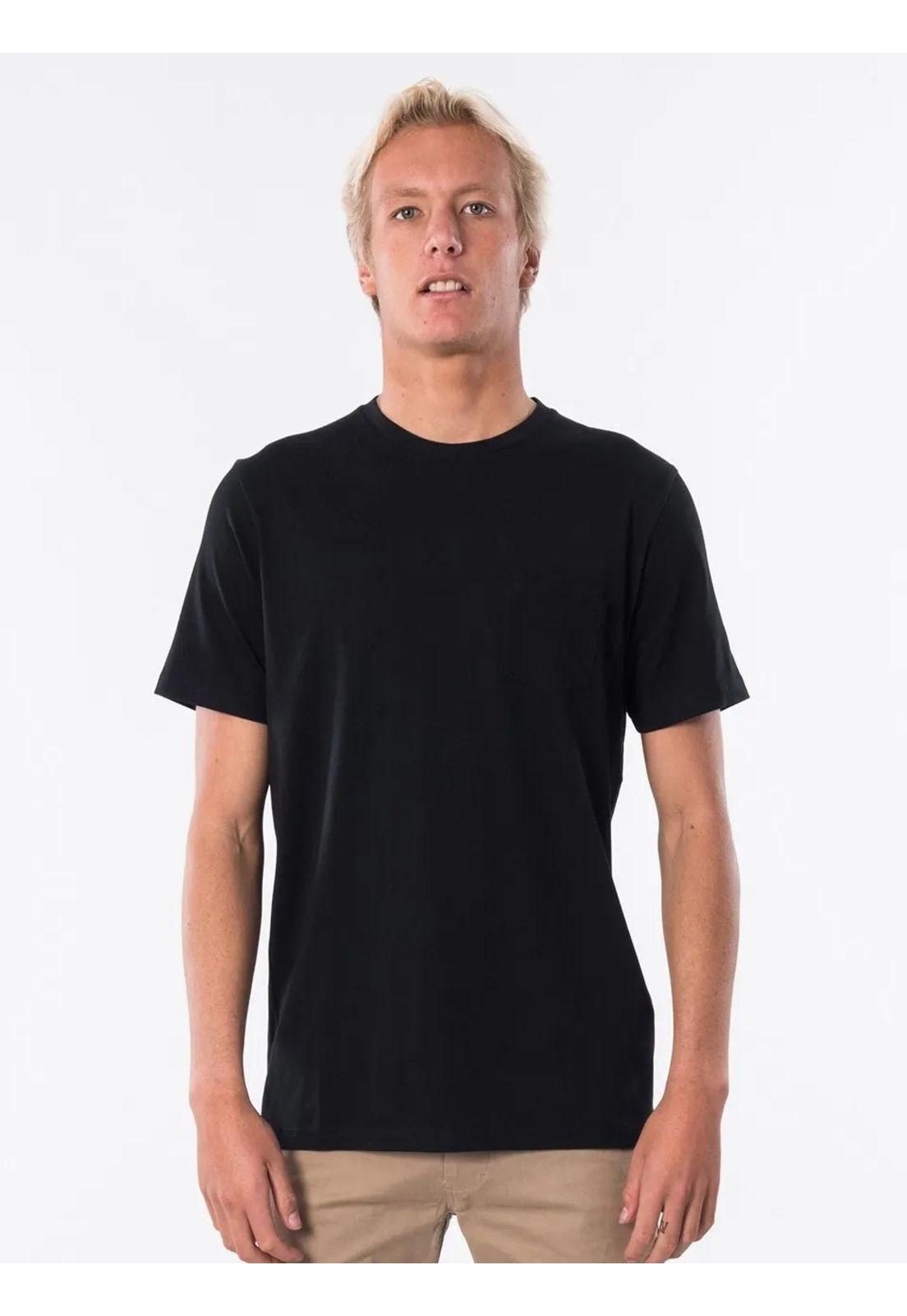 Polera PLAIN POCKET TEE Hombre Petróleo Rip Curl-0