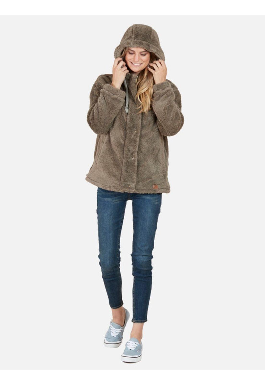 Poleron ELMWOOD Mujer Verde Militar Rip Curl-3
