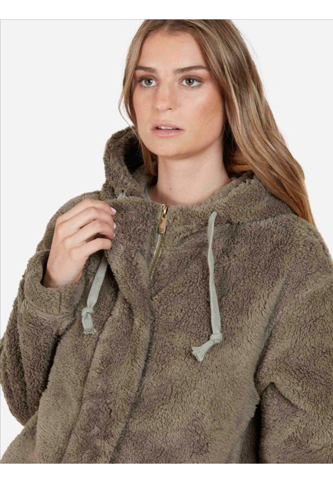 Poleron ELMWOOD Mujer Verde Militar Rip Curl-4