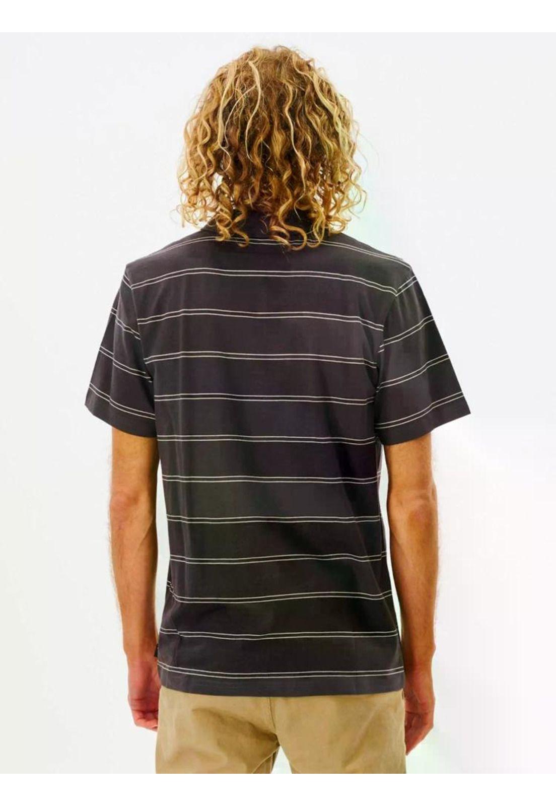 Polera PLAIN STRIPE POLO Hombre Negro Rip Curl-1