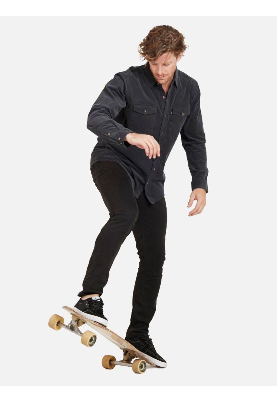 Camisa SHIRT CORDUROY L GREY Hombre Gris Rip Curl-4