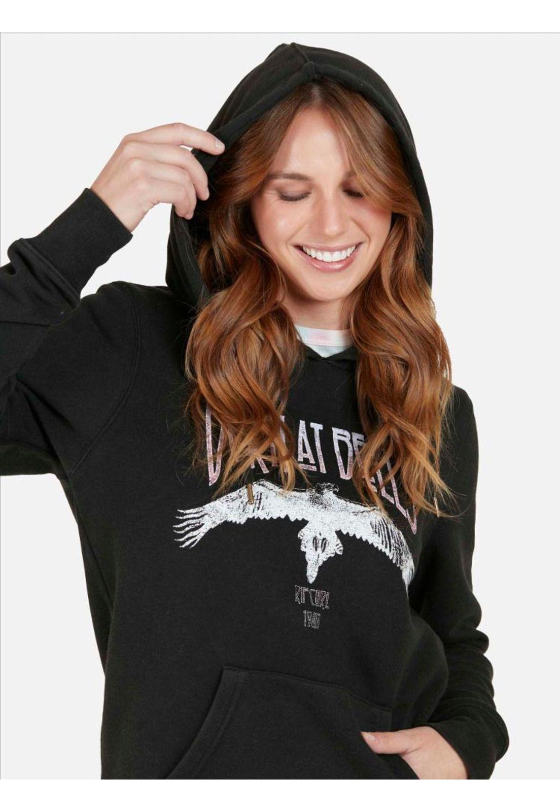 Poleron Mujer Born at Bells Negro Rip Curl-4