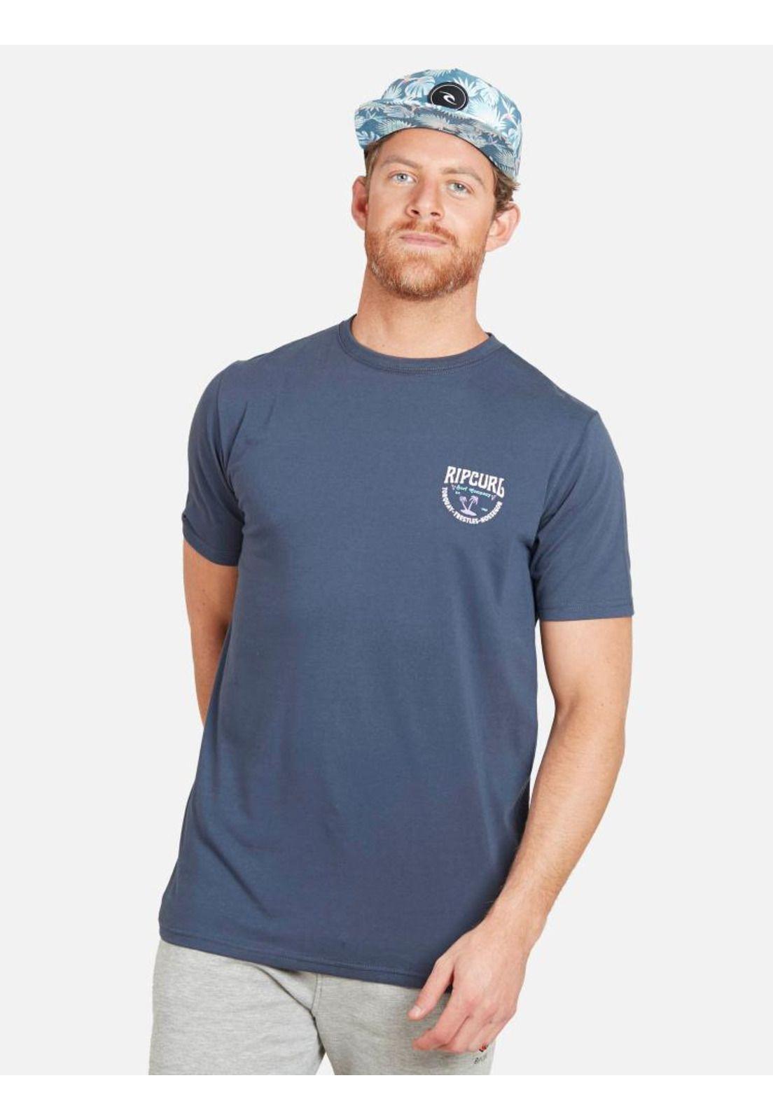 Polera TORQUAY 1969 SS TEE Hombre Azul Rip Curl-0