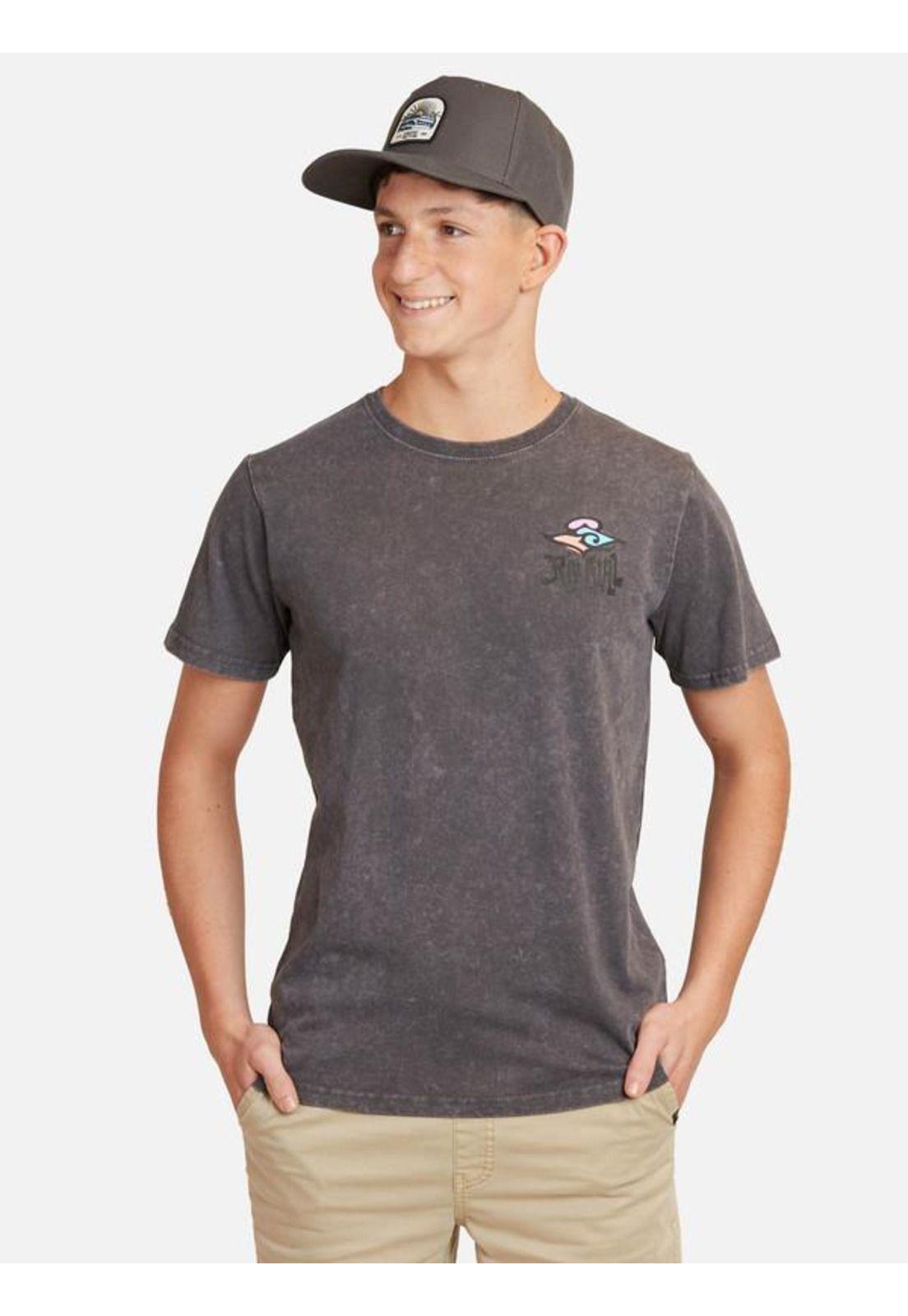 Polera M/C Intermedia Gris Oscuro Juvenil Hombre Ripcurl-0