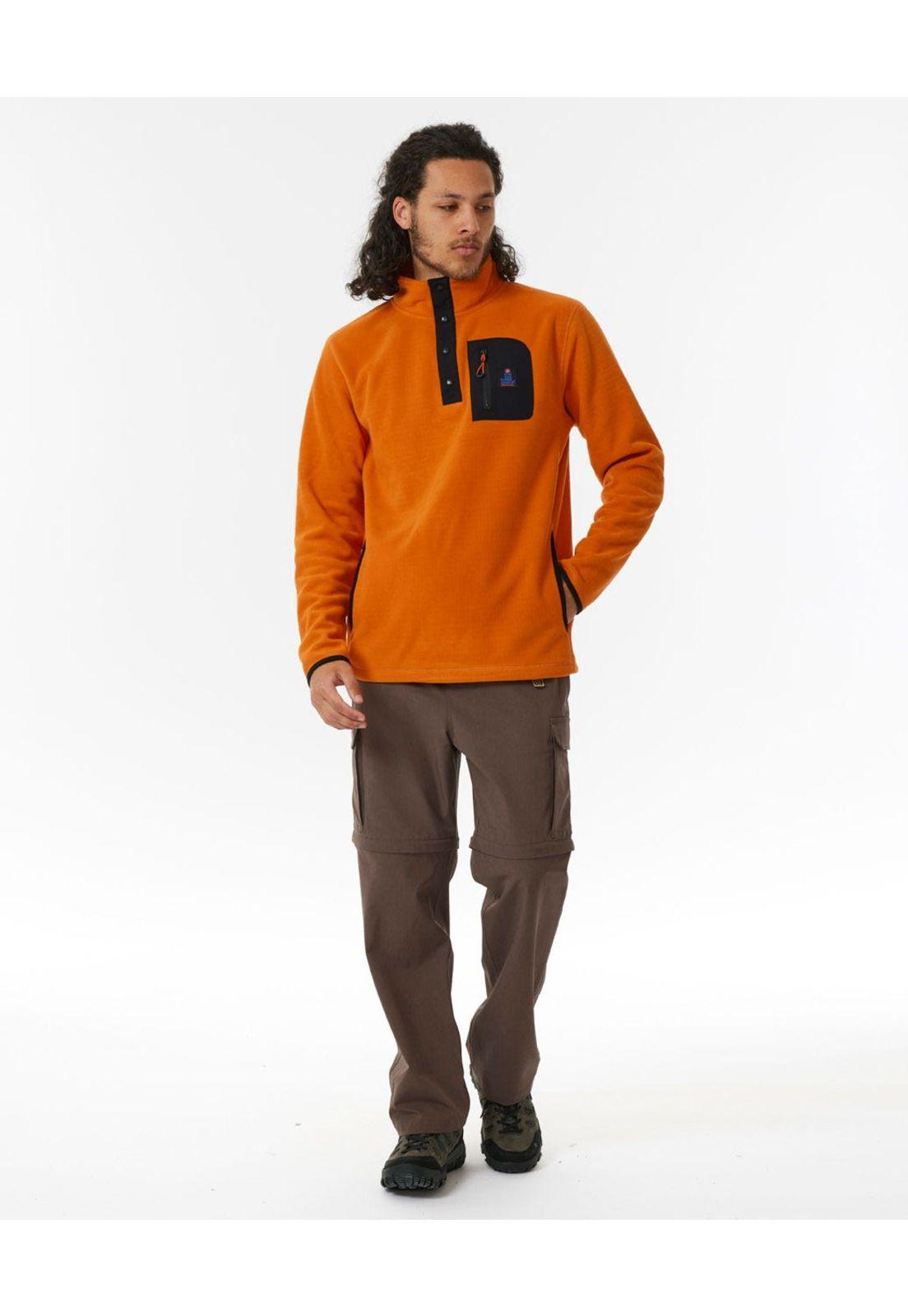 Poleron Micropolar Search Fleece Crew Naranjo Hombre Rip Curl-3