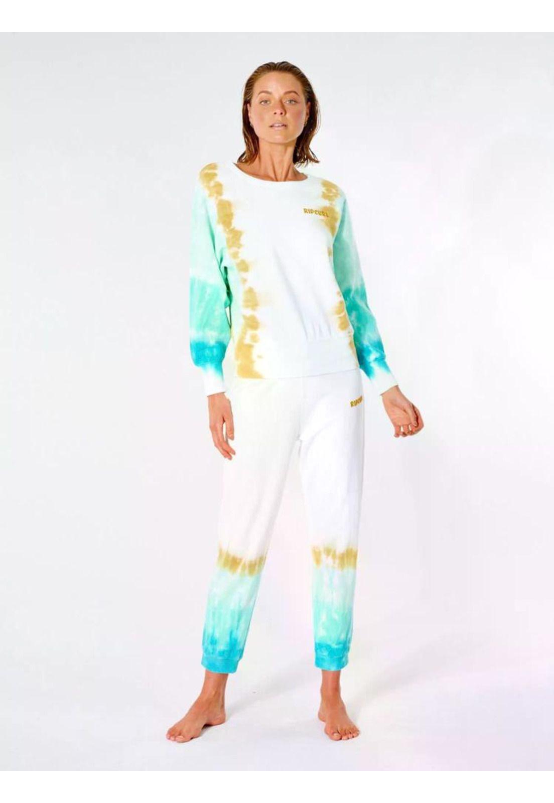 Poleron Mujer SUN DRENCHED CREW Turquesa Rip Curl-3