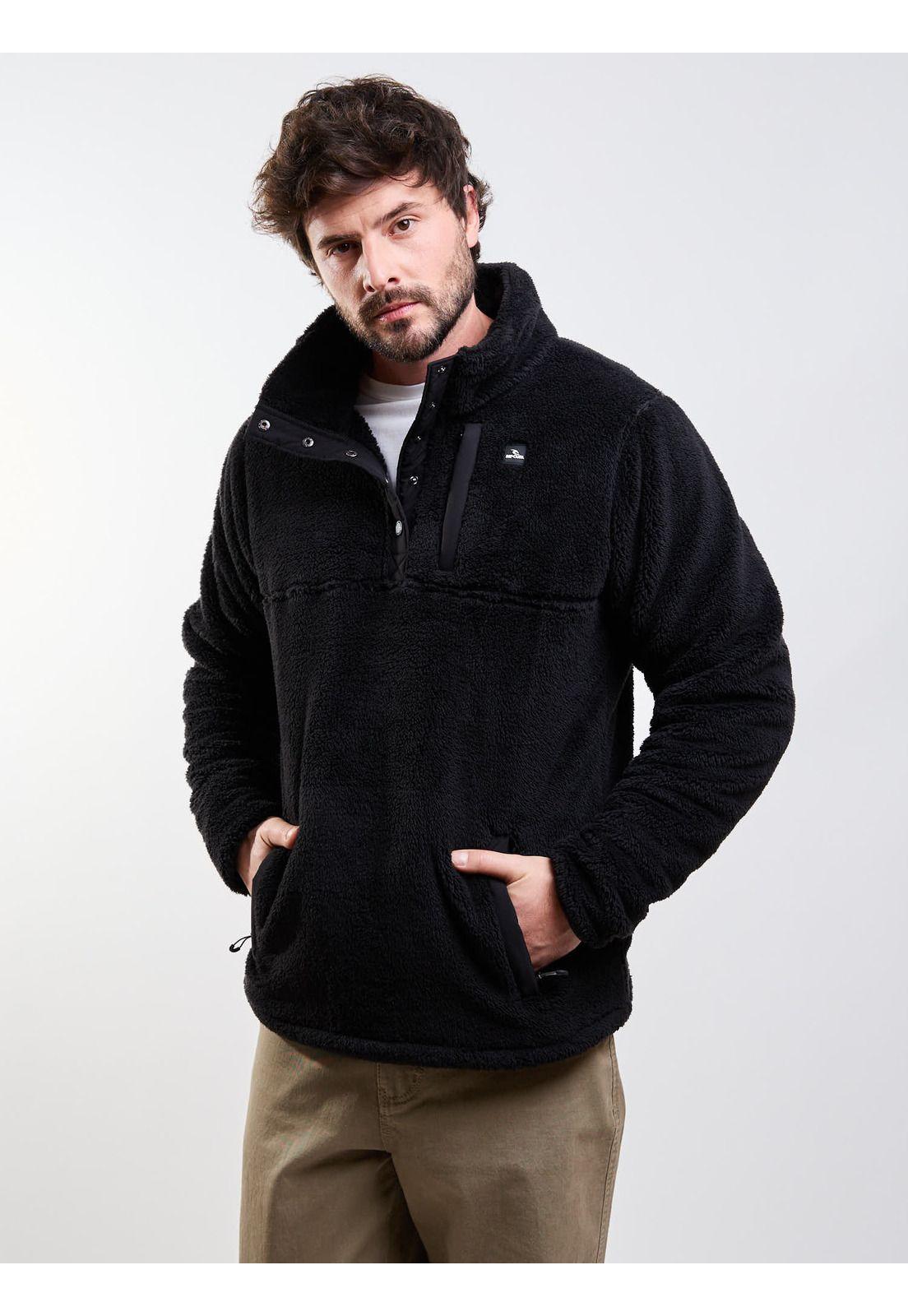 Poleron Chiporro Crest Negro Hombre Rip Curl-0