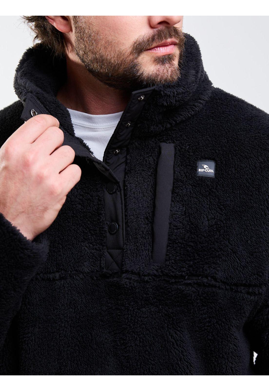 Poleron Chiporro Crest Negro Hombre Rip Curl-3