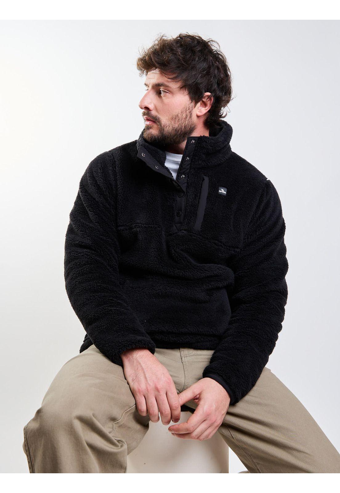 Poleron Chiporro Crest Negro Hombre Rip Curl-6