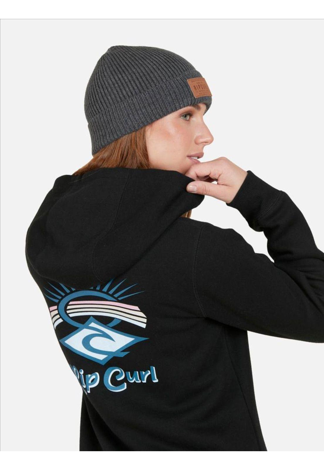 Poleron RC Rainbow Full Zipper Negro Mujer Rip Curl-4