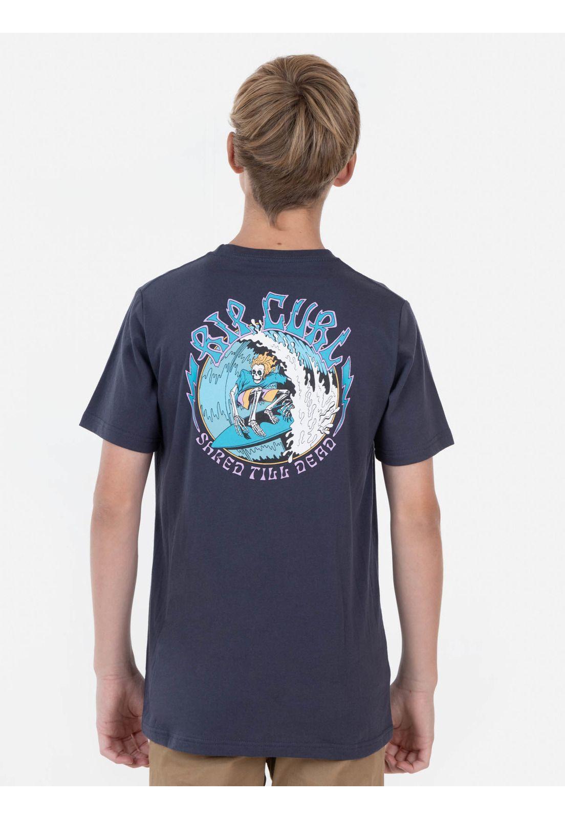 Polera SHRED TILL DEAD TEE Juvenil Gris Oscuro Rip Curl-1