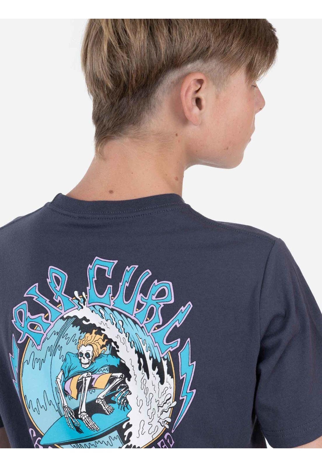 Polera SHRED TILL DEAD TEE Juvenil Gris Oscuro Rip Curl-3