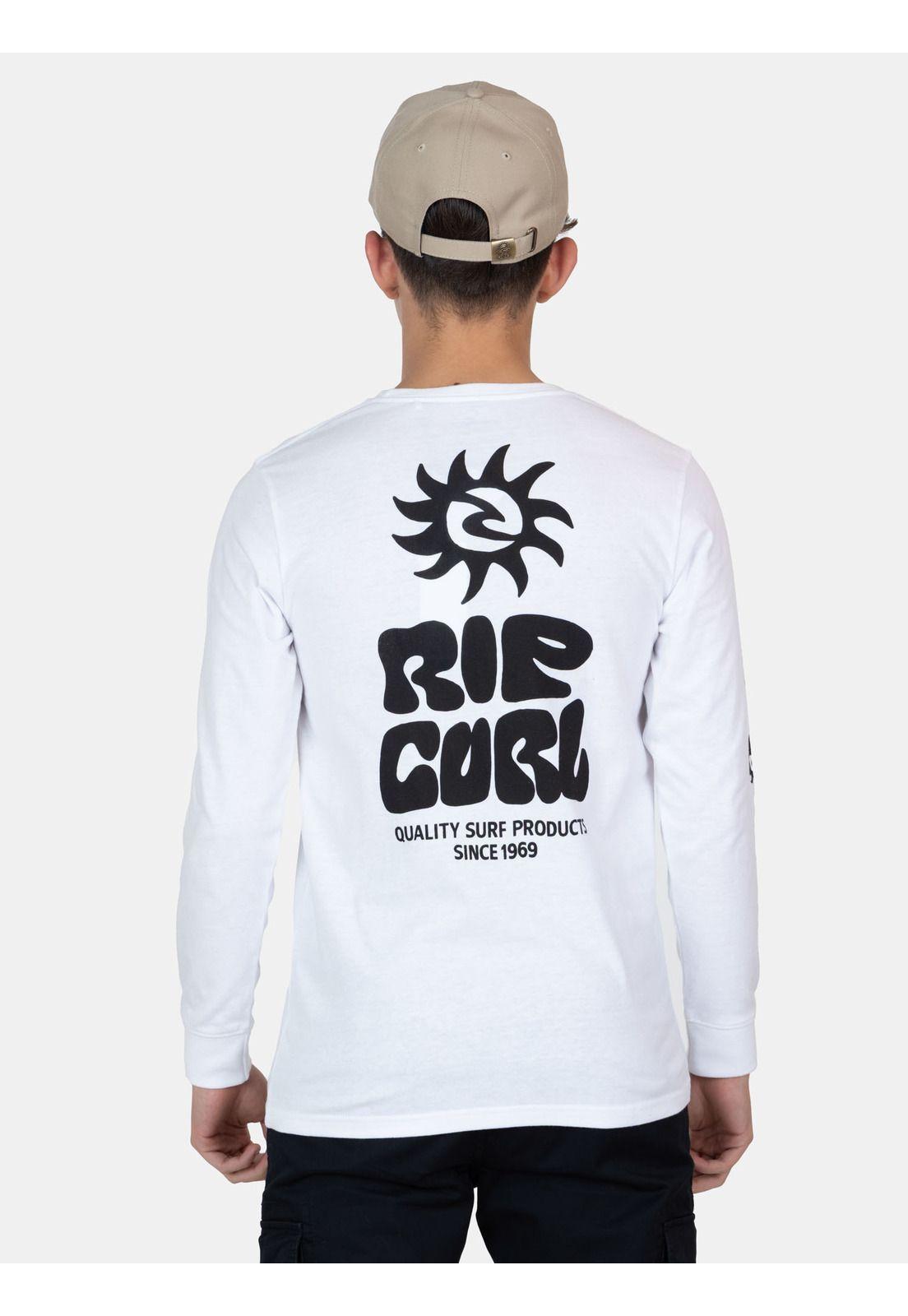 Polera ML Pacific Rinse Glass Off Blanco Infantil Rip Curl-1
