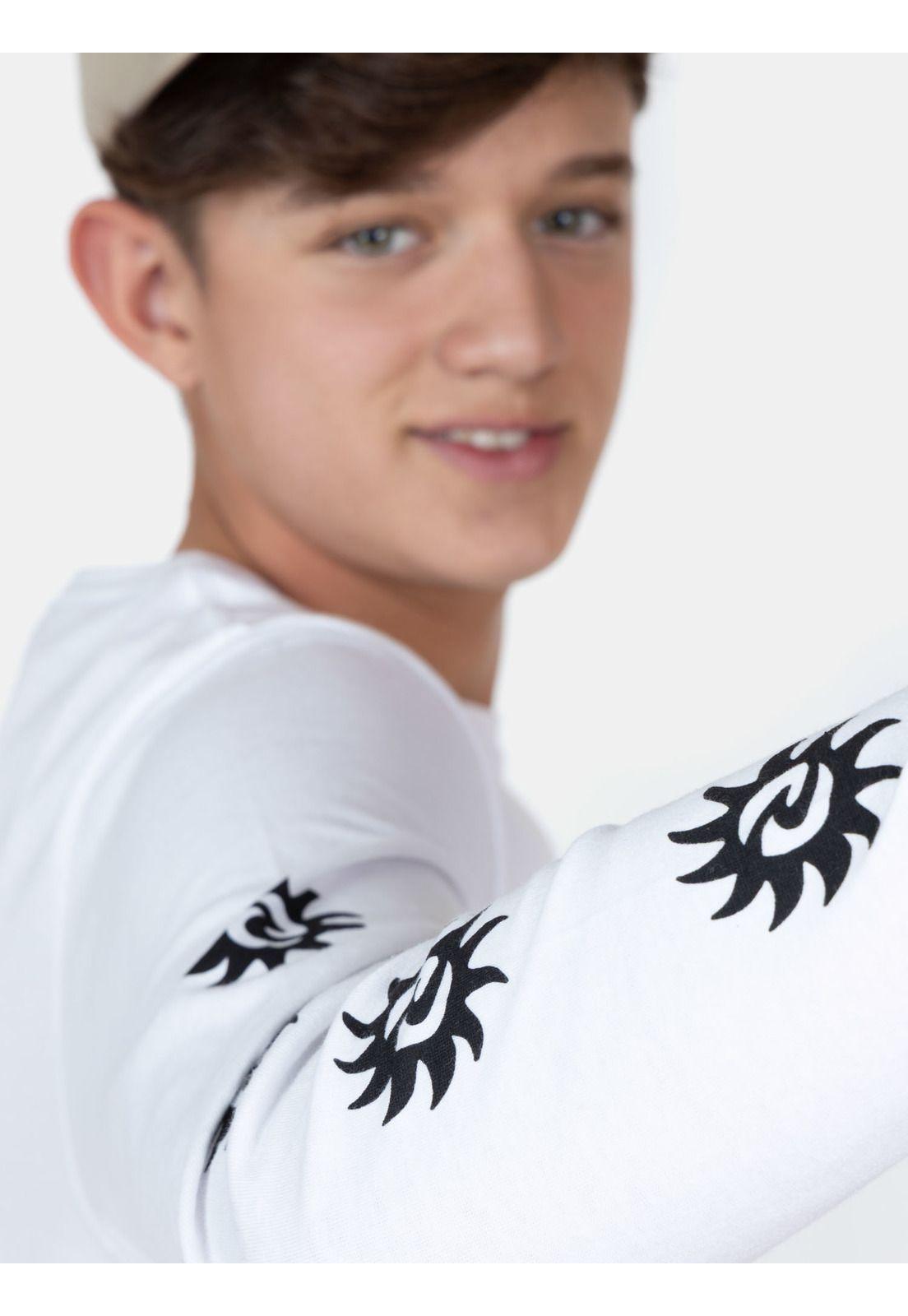 Polera ML Pacific Rinse Glass Off Blanco Infantil Rip Curl-2