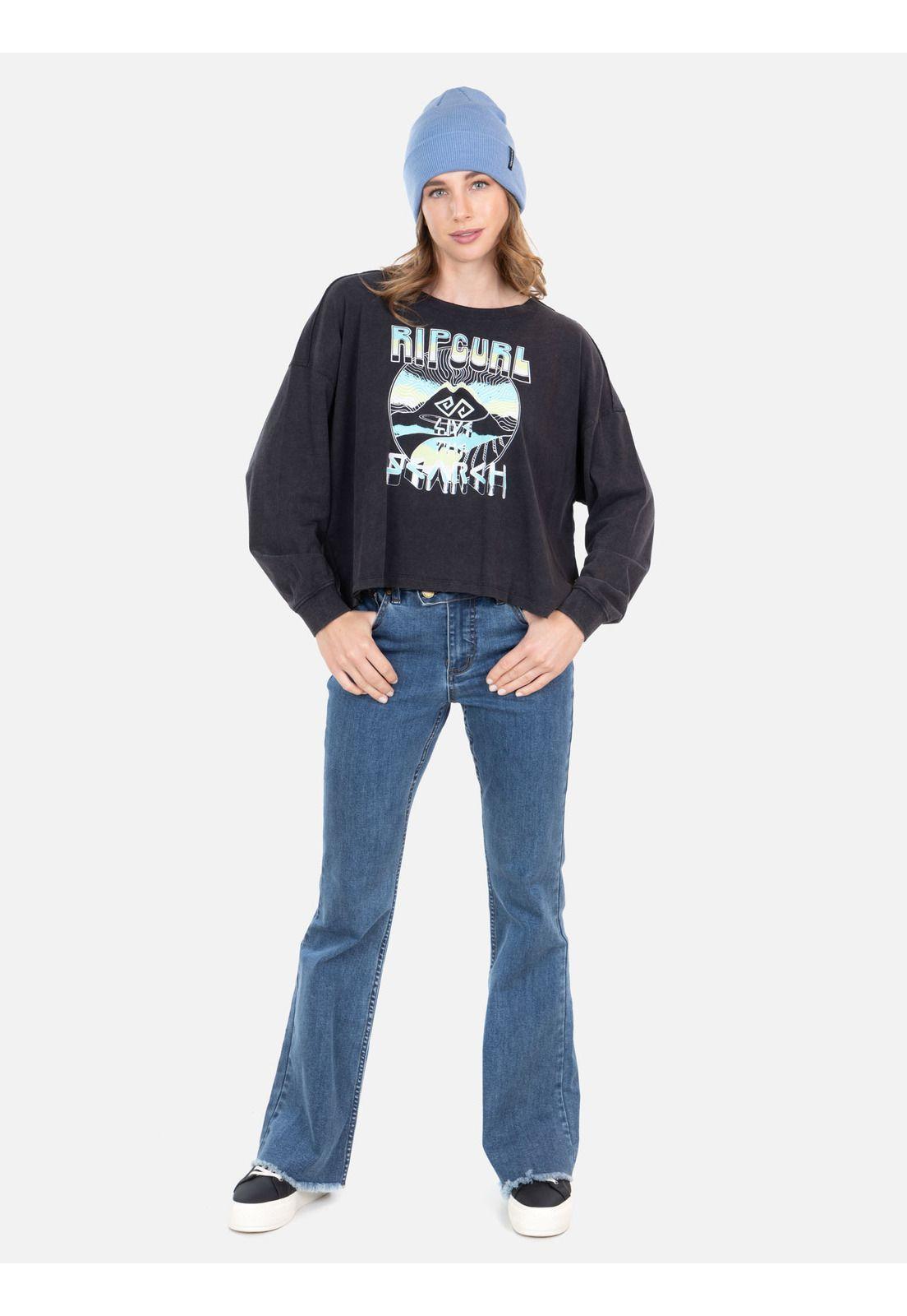 Polera ML Kaila Negro Mujer Rip Curl-3