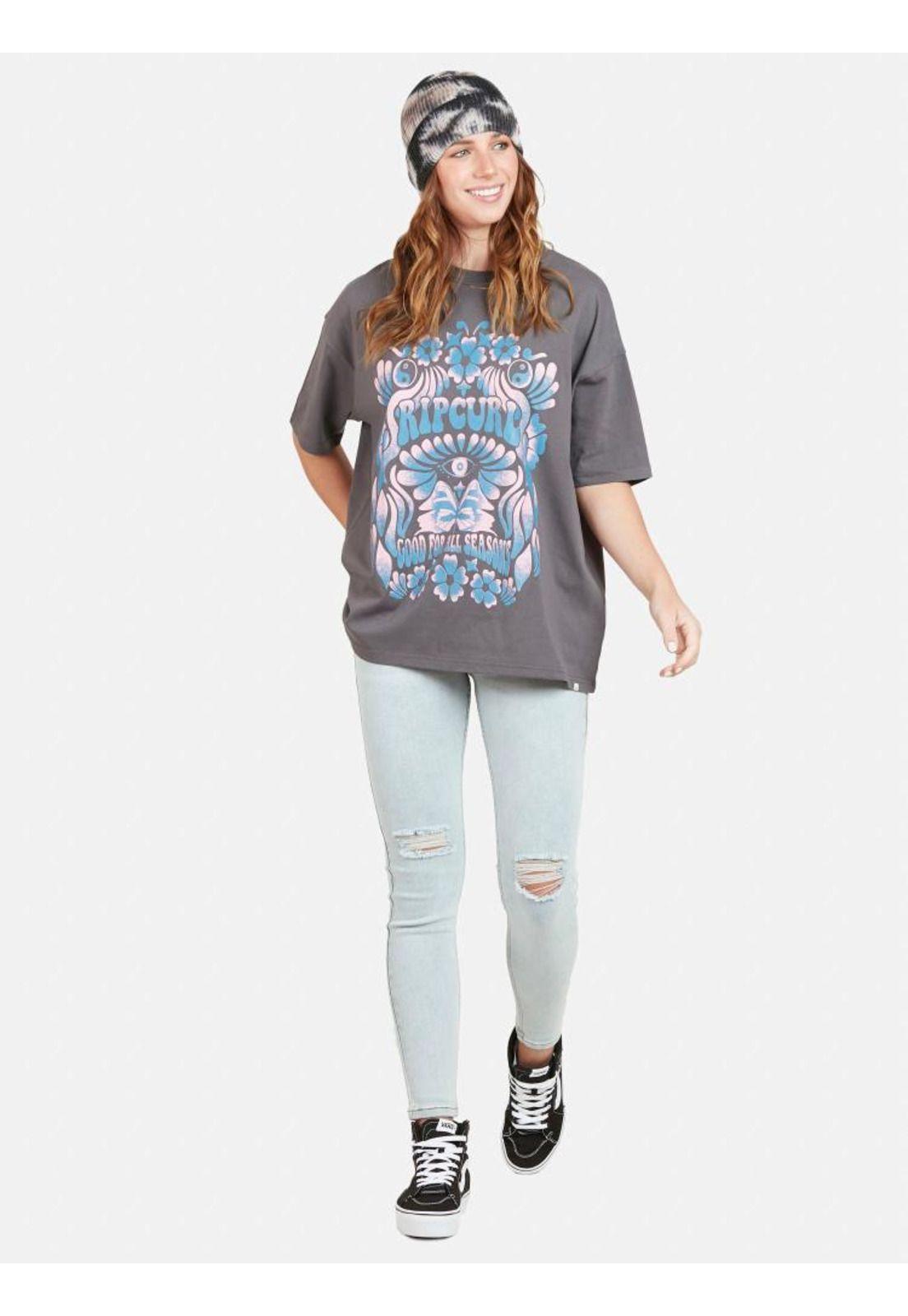 Polera GOOD FOR ALL SEASONS Mujer Gris Oscuro Rip Curl-3