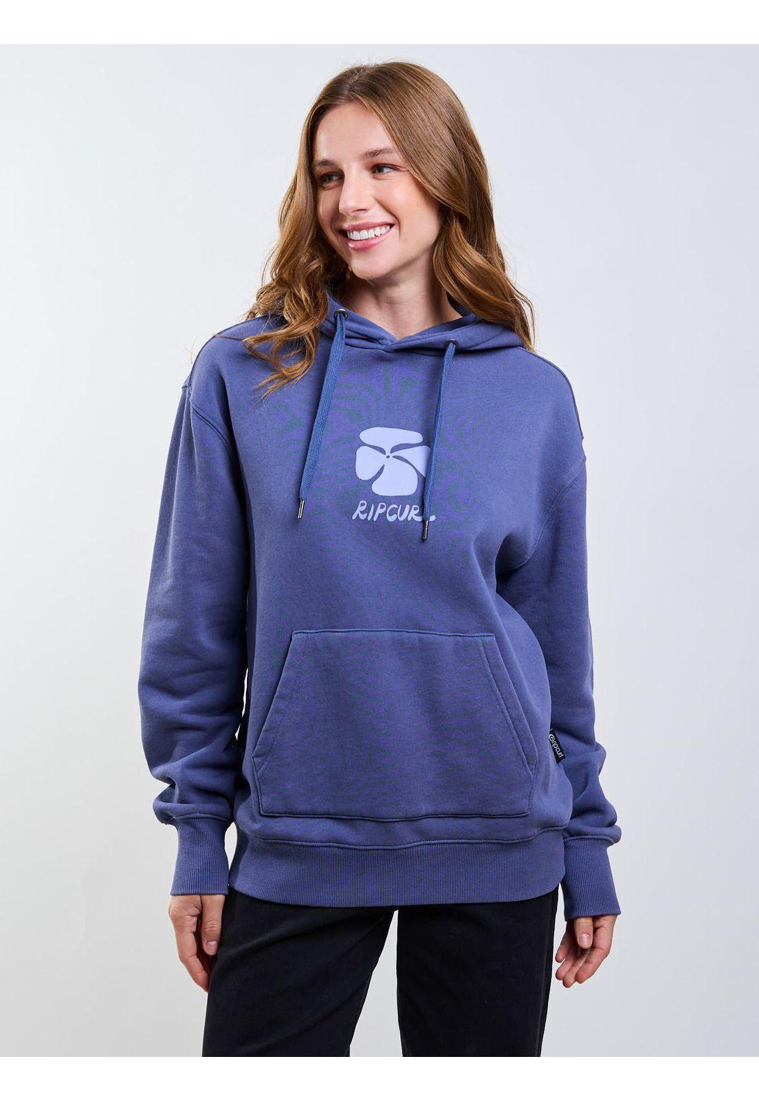 Poleron Canguro Eclipse Azul Mujer Rip Curl-5