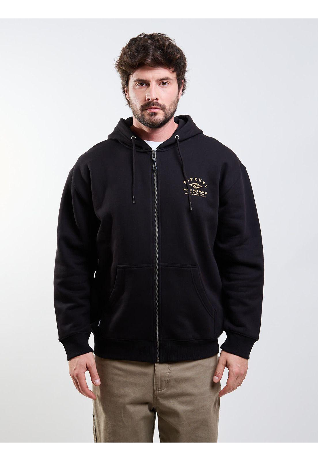 Poleron FZ Torque Negro Hombre Rip Curl-0