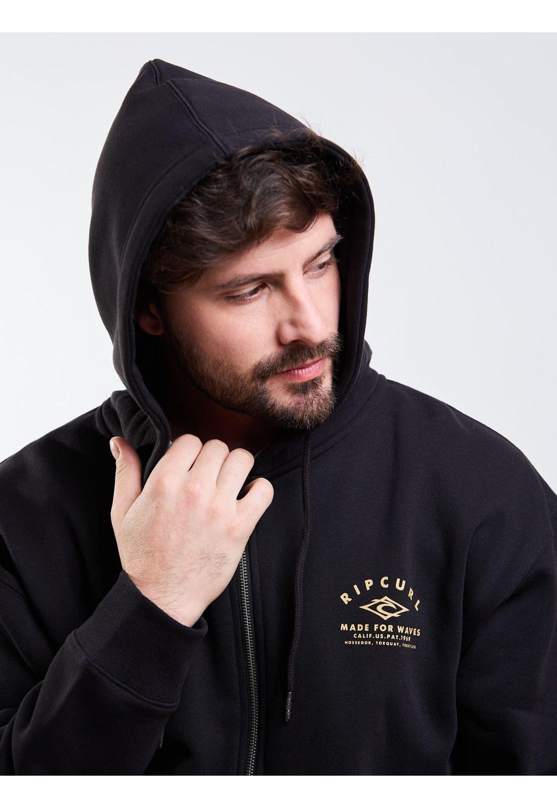 Poleron FZ Torque Negro Hombre Rip Curl-4