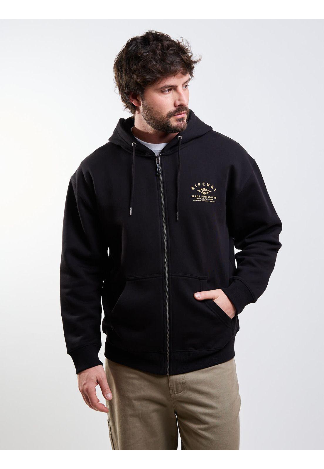 Poleron FZ Torque Negro Hombre Rip Curl-5