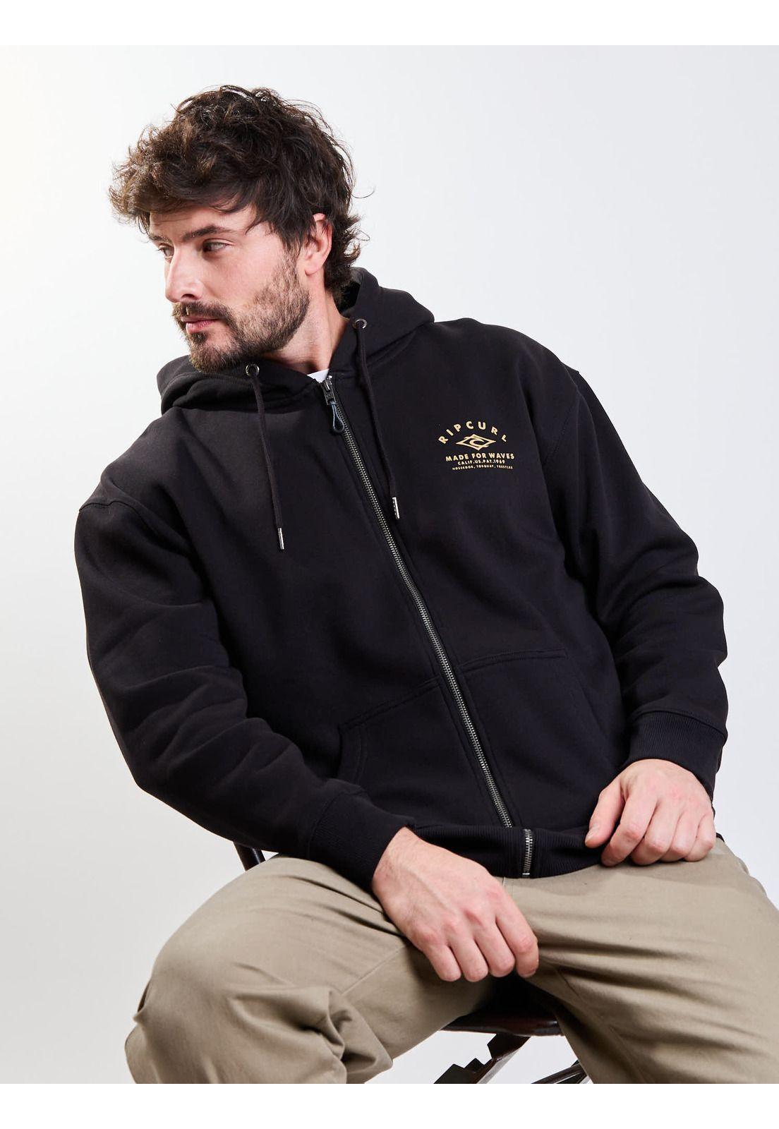 Poleron FZ Torque Negro Hombre Rip Curl-6