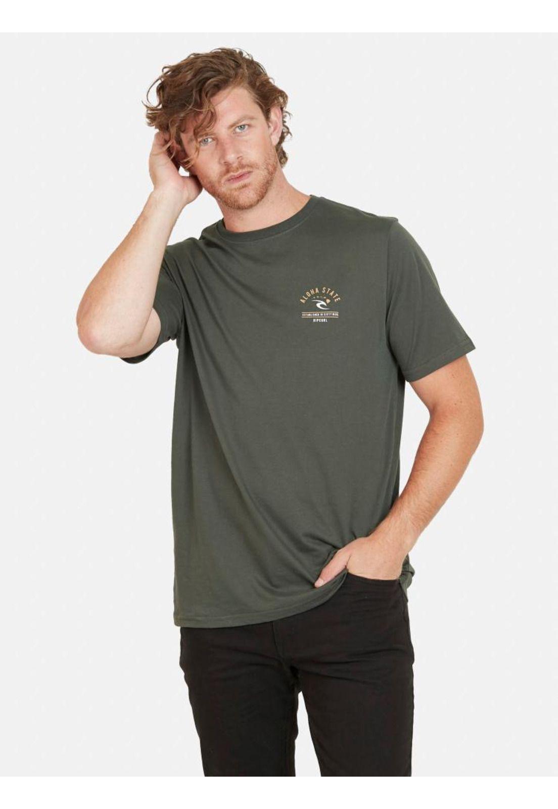 Polera ALOHA STATE Hombre Olivo Rip Curl-0