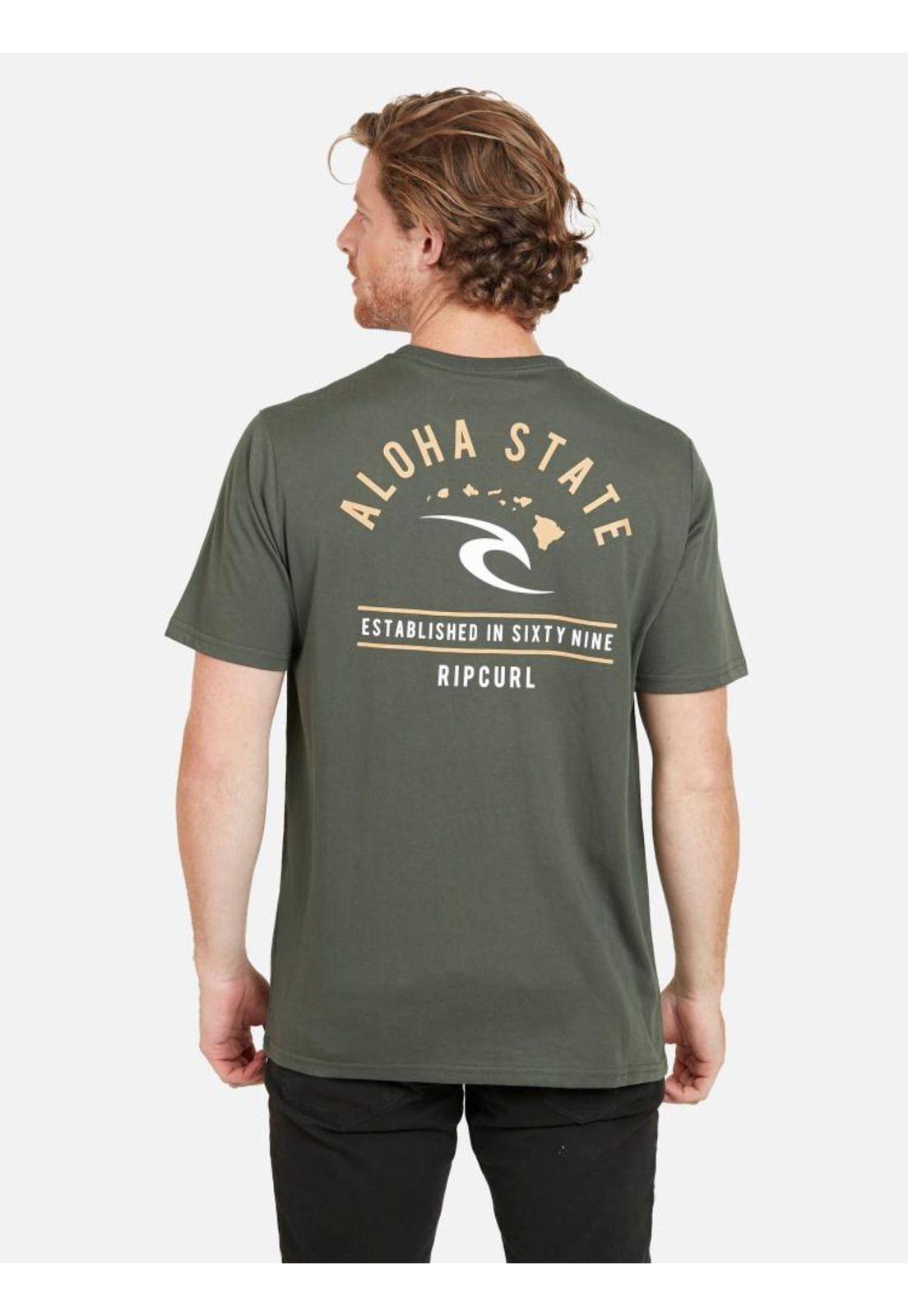 Polera ALOHA STATE Hombre Olivo Rip Curl-1