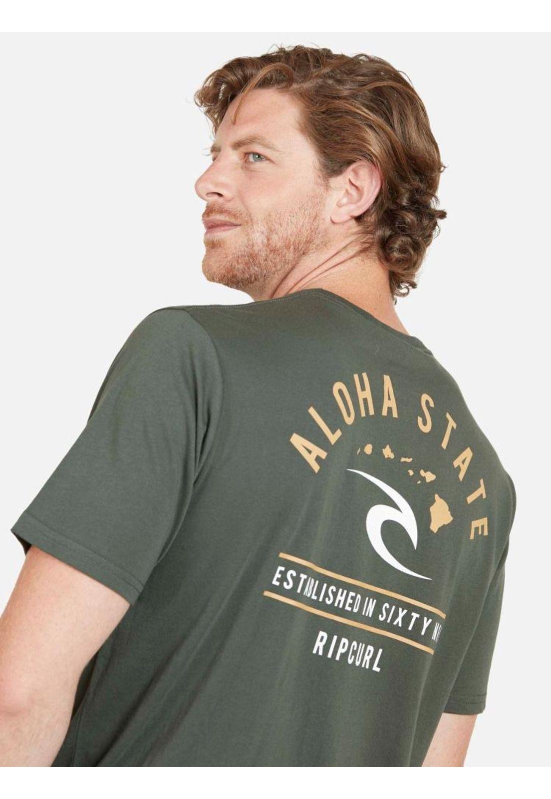 Polera ALOHA STATE Hombre Olivo Rip Curl-3
