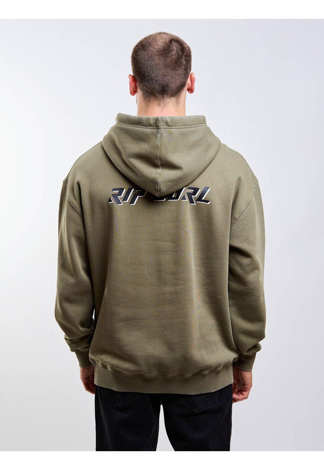 Poleron Canguro Mapu Verde Hombre Rip Curl-1