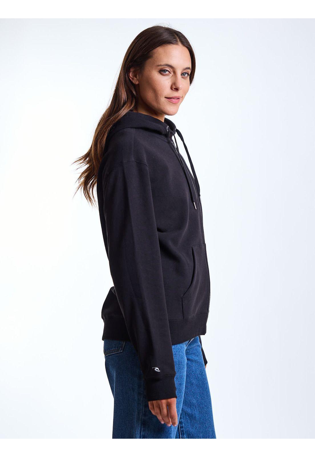 Poleron FZ Stone Negro Mujer Rip Curl-3