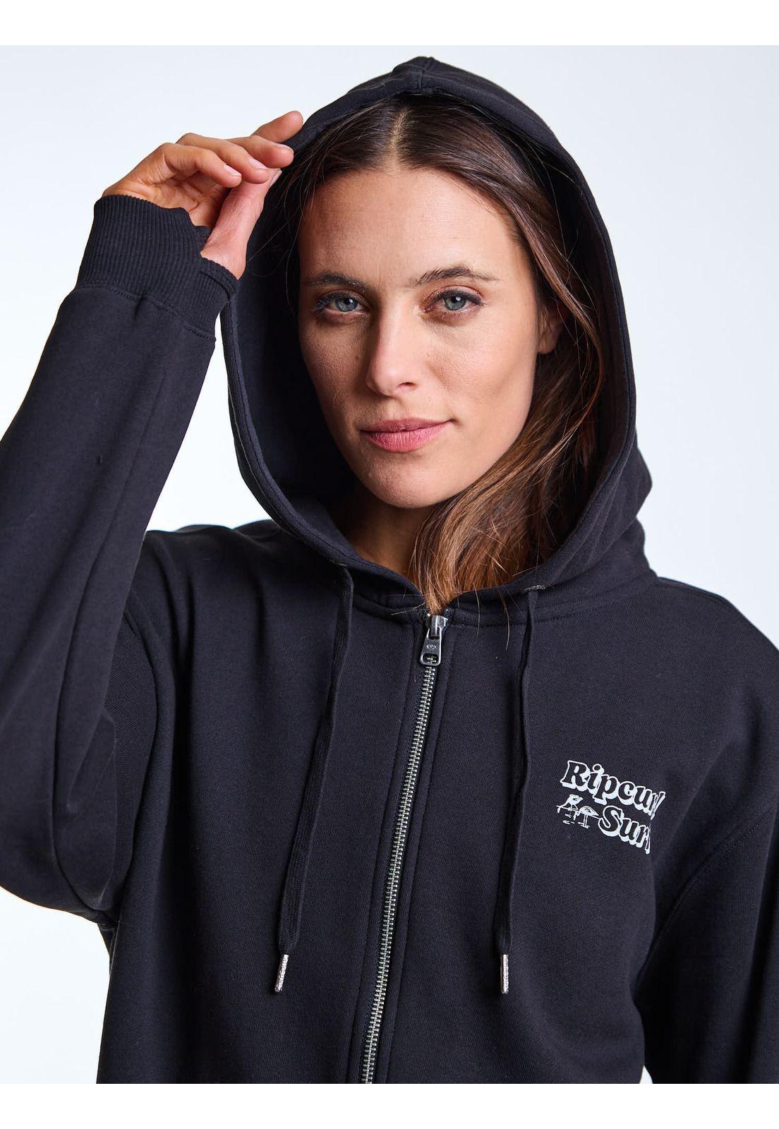 Poleron FZ Stone Negro Mujer Rip Curl-5