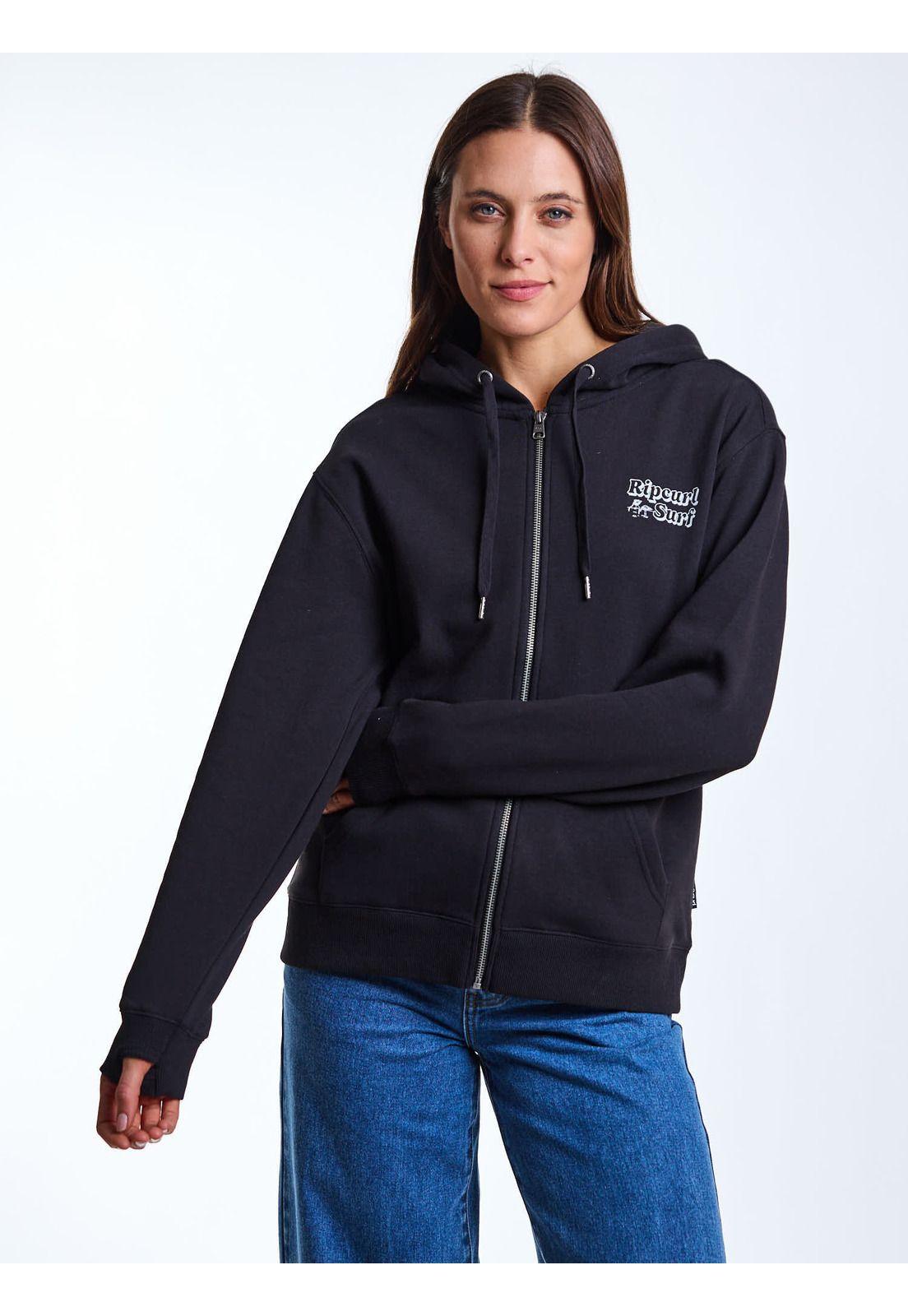 Poleron FZ Stone Negro Mujer Rip Curl-8