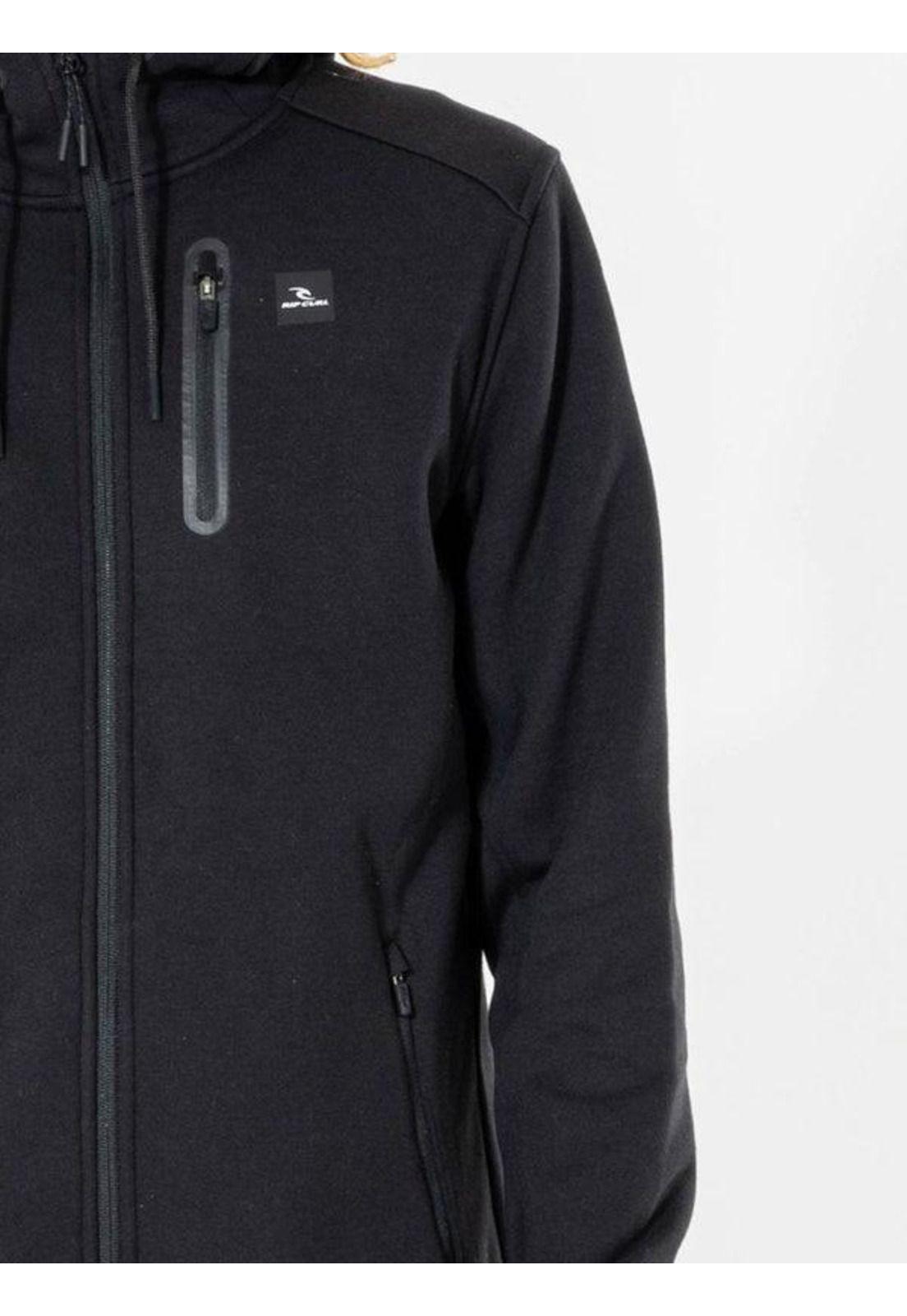 Poleron ANTI SERIES DEPARTED ZIP THR Hombre Negro Rip Curl-2