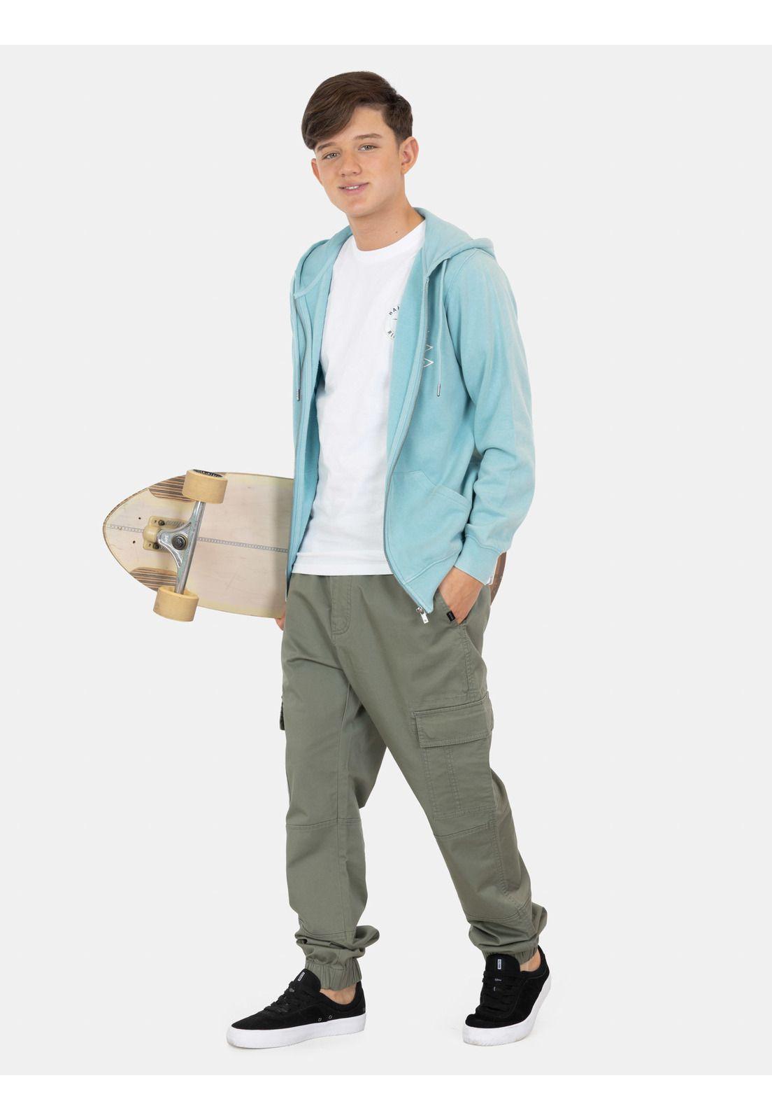Poleron FZ Deepsea Celeste Infantil Rip Curl-3