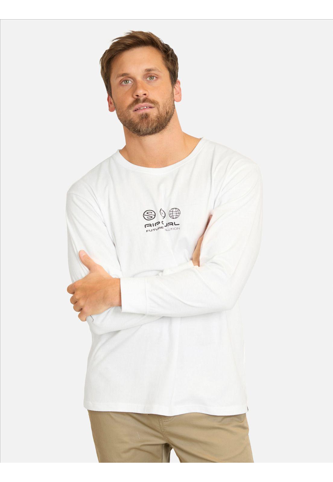 Polera ML Tropic Blanco Hombre Rip Curl-0