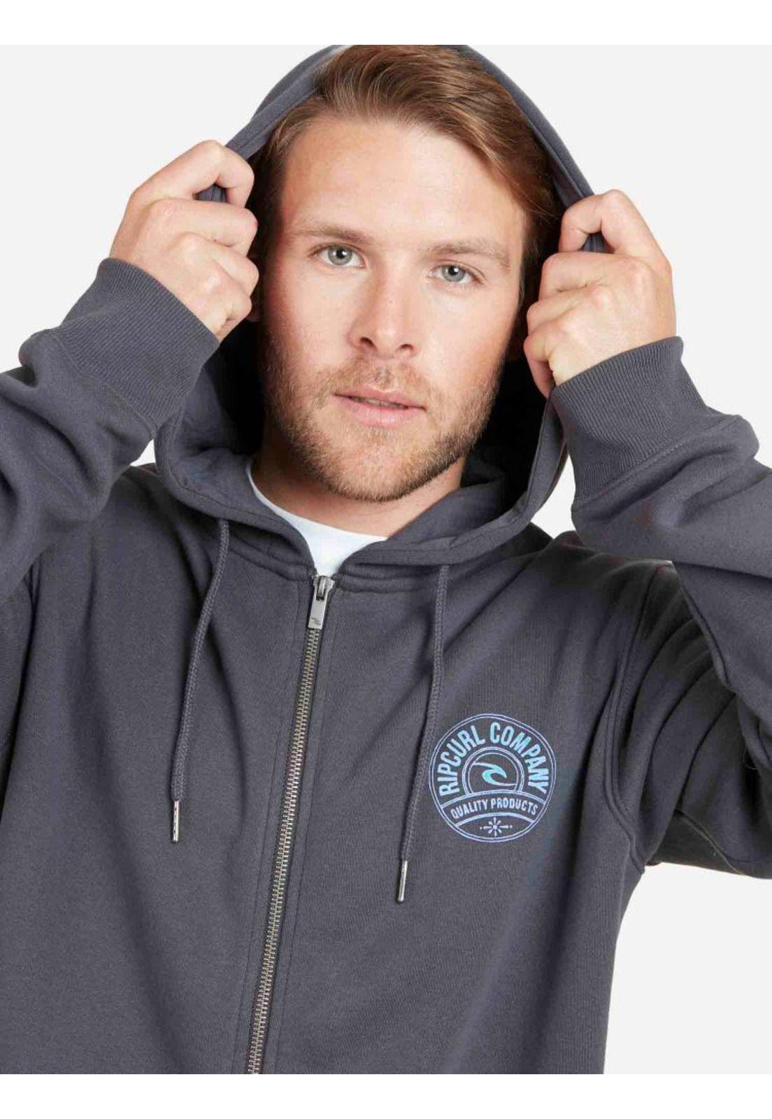 Poleron RC COMPANY Hombre Gris Oscuro Rip Curl-4