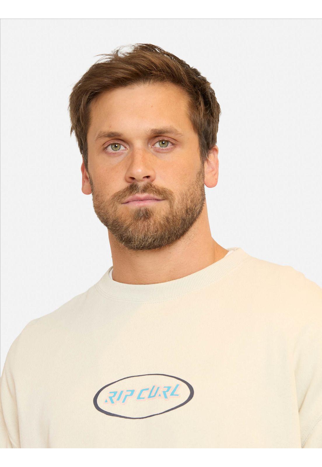 Poleron CR Rituals Ovals Crew Blanco Hombre Rip Curl-2