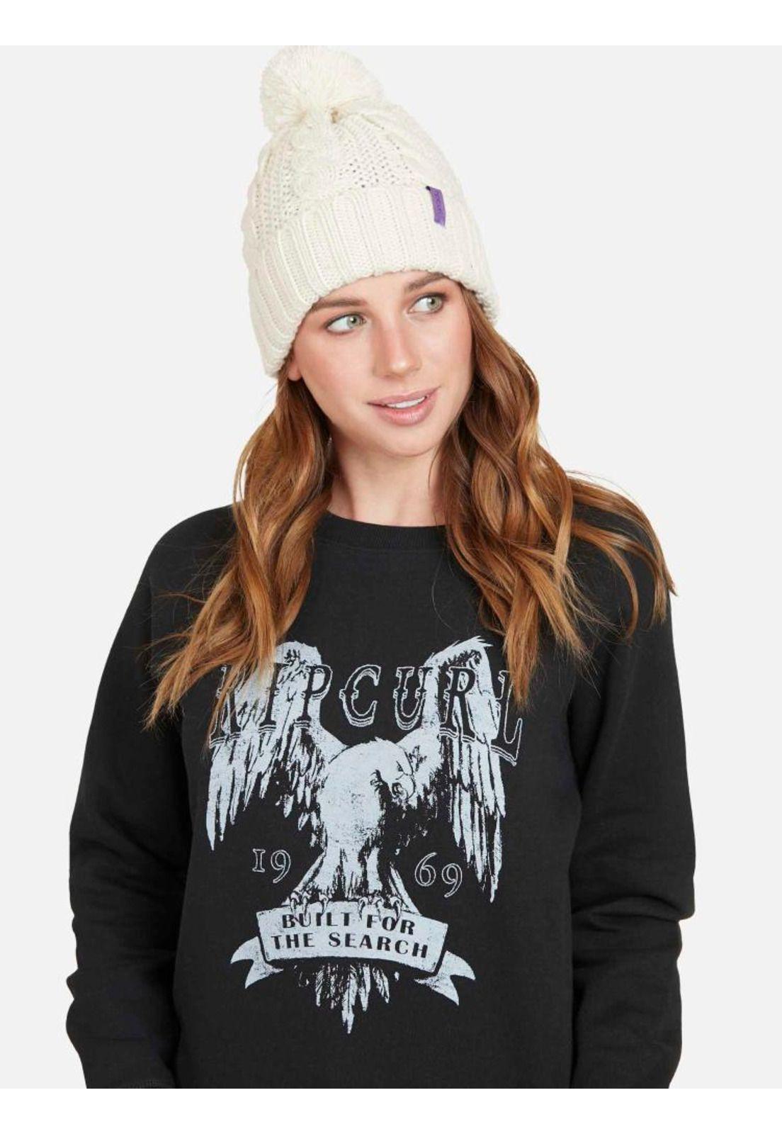 Poleron WHITE EAGLE Mujer Negro Rip Curl-3