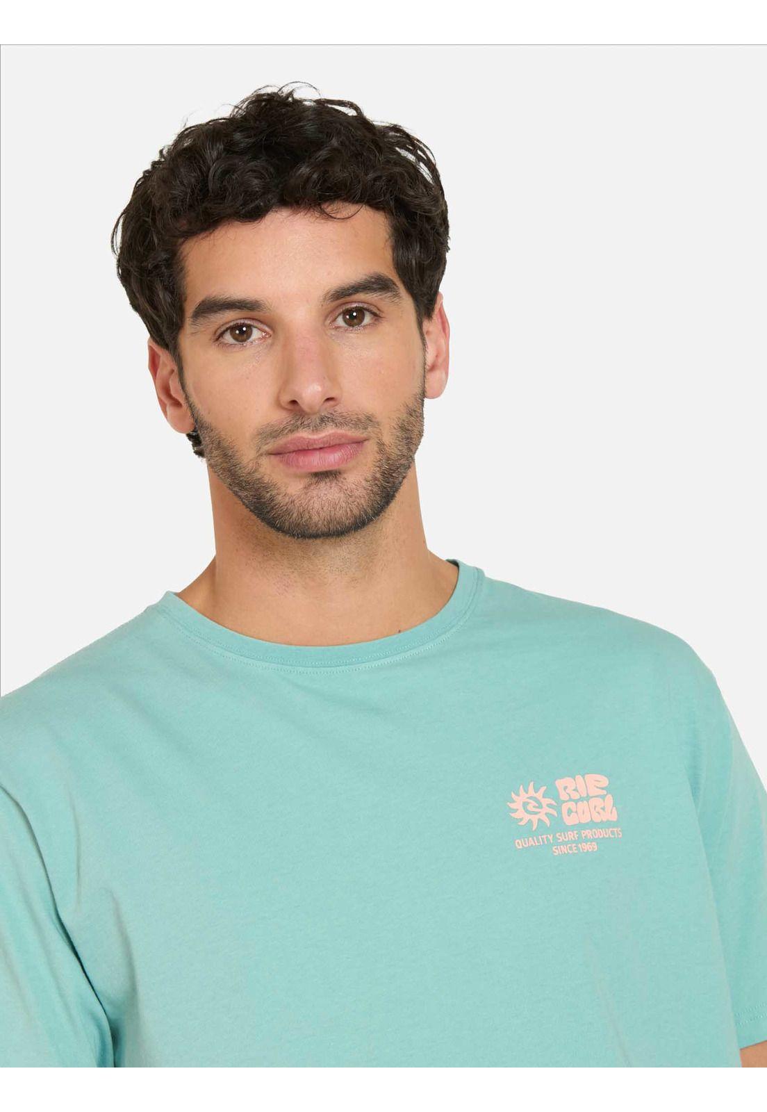 Polera MC Sunbreak Celeste Hombre Rip Curl-2