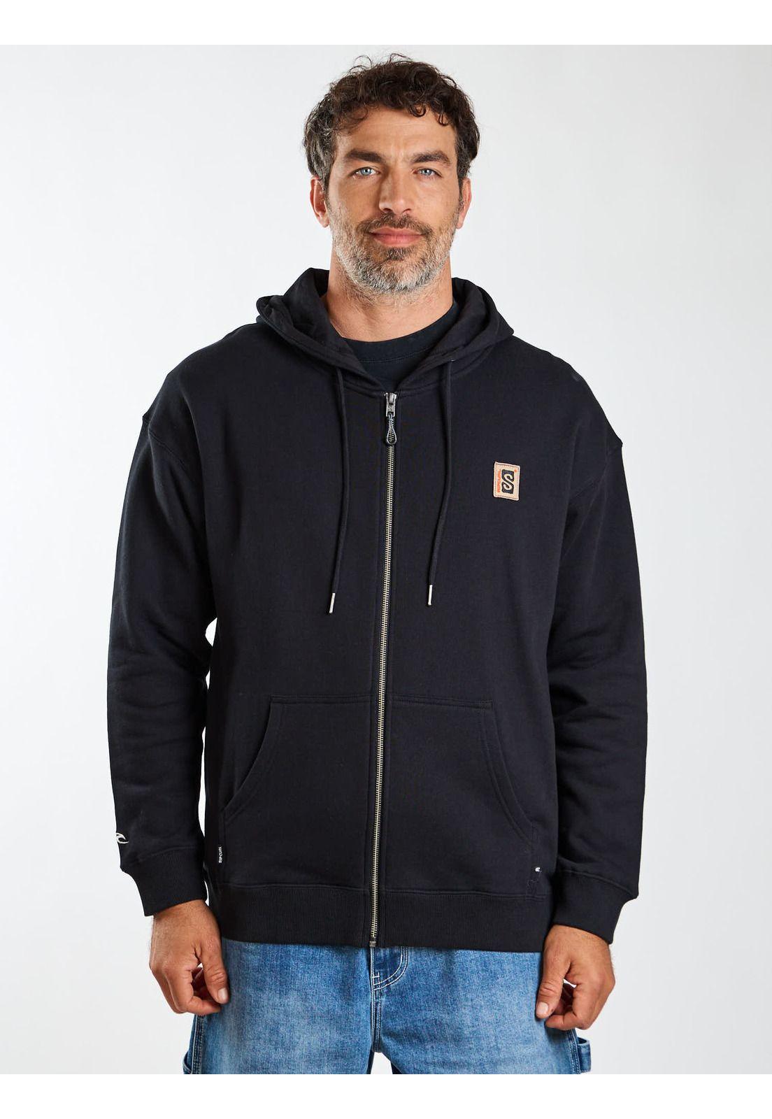 Poleron FZ Sunlit Negro Hombre Rip Curl-1