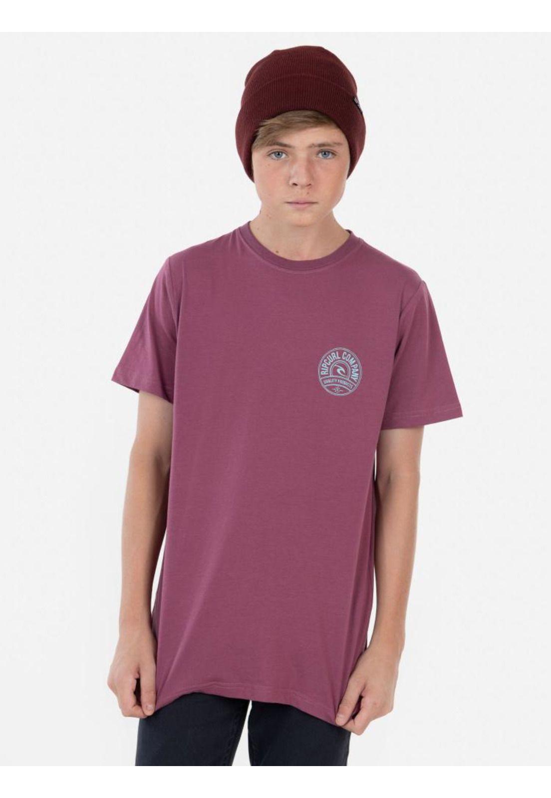 Polera STAPLER TEE Juvenil Burdeo Rip Curl-0