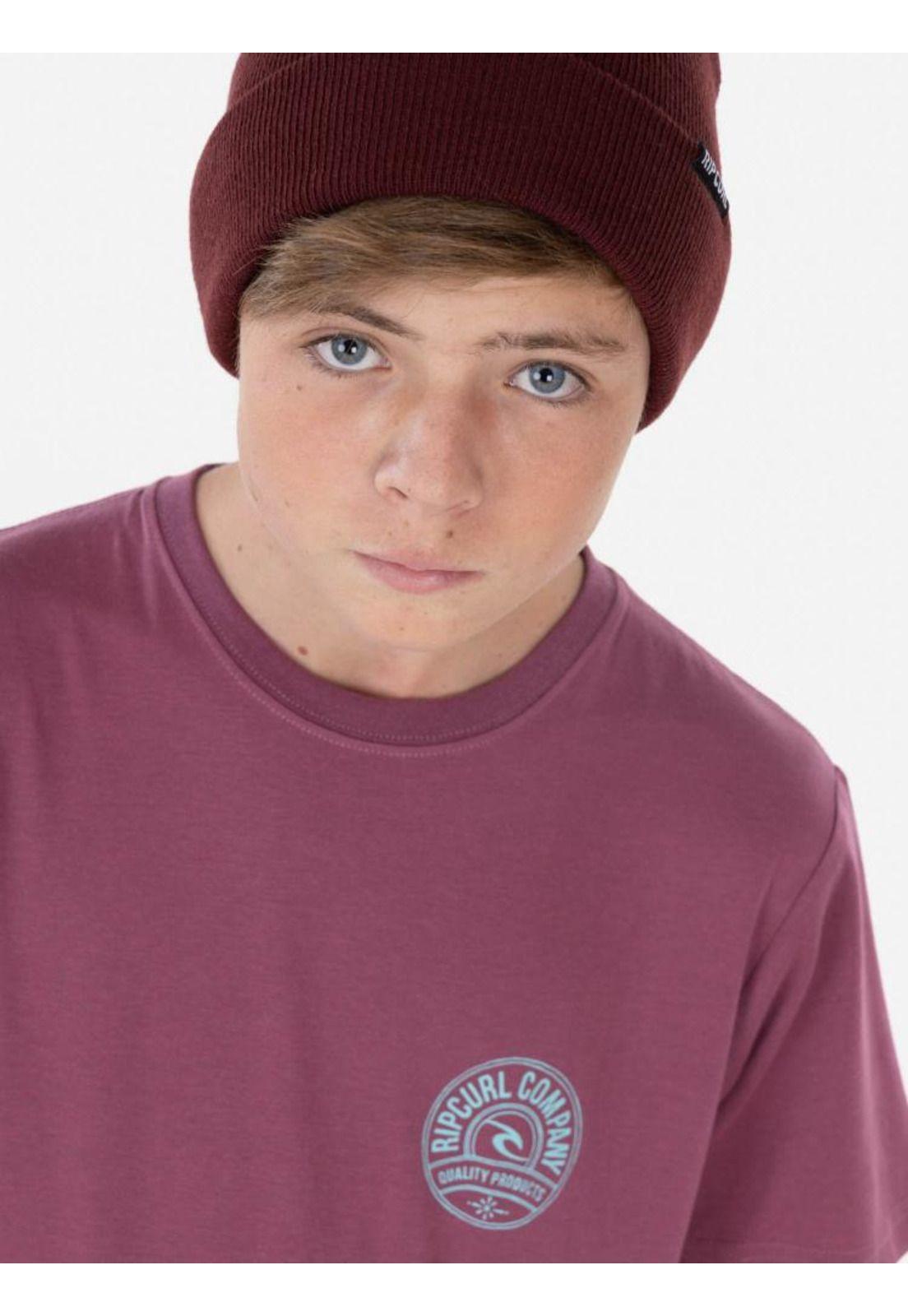 Polera STAPLER TEE Juvenil Burdeo Rip Curl-3