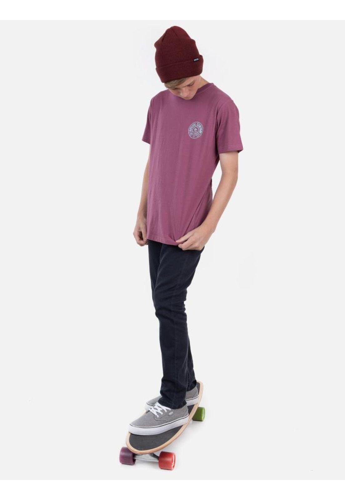 Polera STAPLER TEE Juvenil Burdeo Rip Curl-4